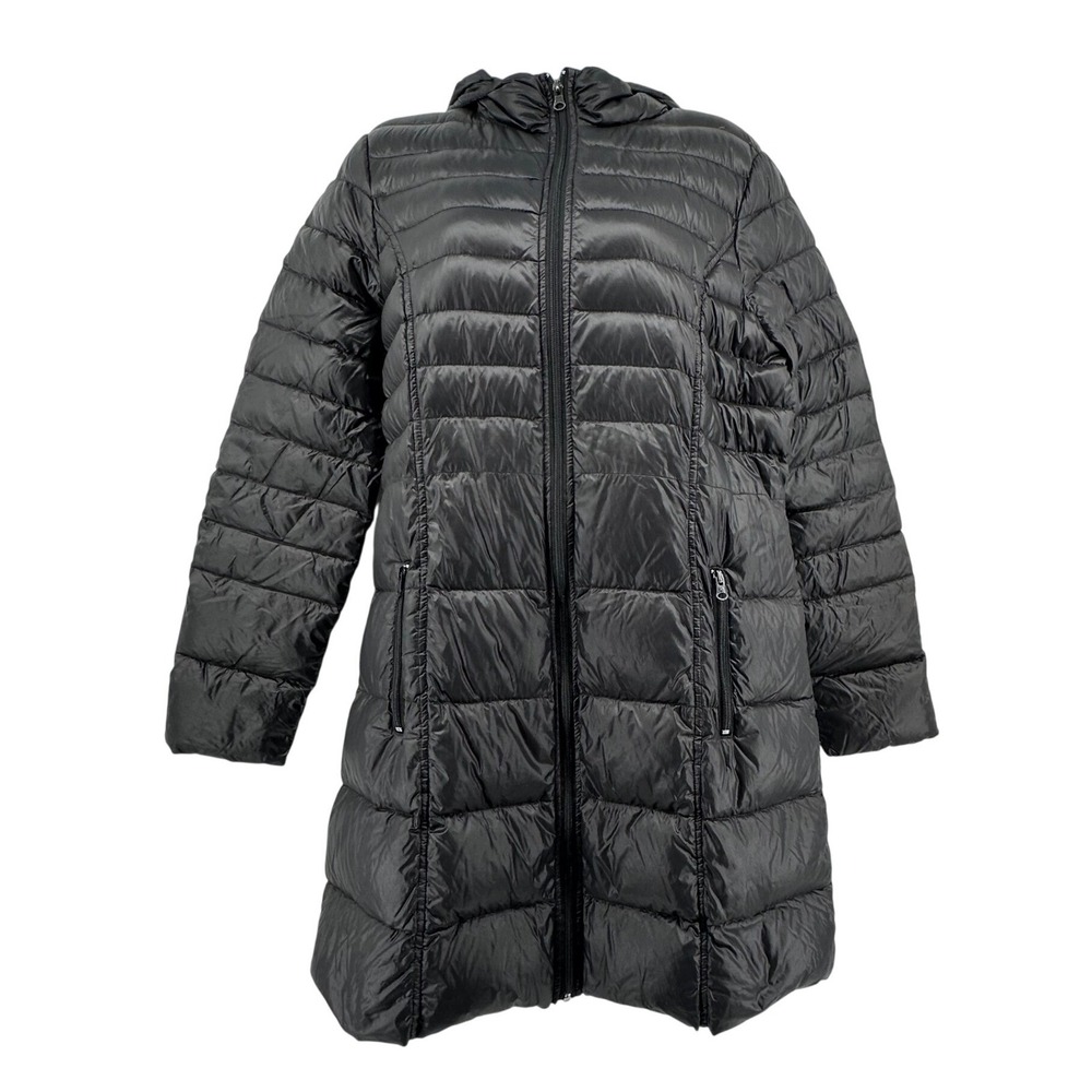Bernardo Slimming Down Puffer Jacket Women M Black